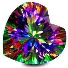 8MM  HEART(CONCAVE) MYSTIC TOPAZ   LOOSE GEMSTONE - Wholesalekings.com