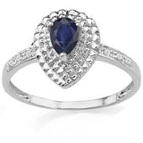 LOVELY 0.52 CARAT TW (3 PCS) GENUINE BLACK SAPPHIRE & GENUINE DIAMOND PLATINUM O - Wholesalekings.com