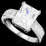 ALLURING  4 2/5 CARAT (13 PCS) FLAWLESS CREATED DIAMOND 925 STERLING SILVER RING - Wholesalekings.com