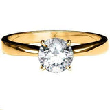1CT DIAMOND SOLITAIRE 10KT SOLID GOLD ENGAGEMENT RING - Wholesalekings.com