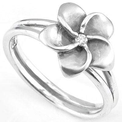 AMAZING 13MM PLUMERIA RING WITH 0.925 STERLING SILVER - Wholesalekings.com