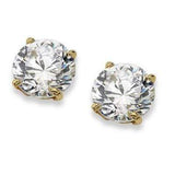 AMAZING 2.00 CT CREATED DIAMOND 10K SOLID YELLOW GOLD EARRINGS- ( Have stock Ava - Wholesalekings.com