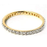 ASTONISHING 0.17 CT WHITE DIAMOND 10K SOLID YELLOW GOLD RING - Wholesalekings.com