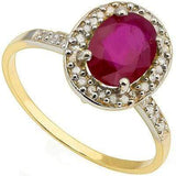 BRILLIANT 1.72 CT AFRICAN RUBY & 28 PCS WHITE DIAMOND 10K SOLID YELLOW GOLD RING - Wholesalekings.com