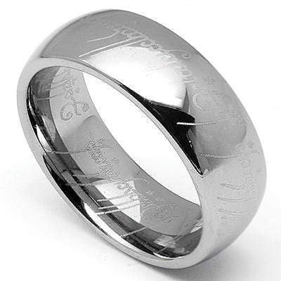 BRILLIANT " LORD OF THE RING " TUNGSTEN CARBIDE RING - Wholesalekings.com