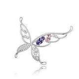 Butterfly Brooches, Crystal from Swarovski Jewelry Brooch Pins for Women Girlfriend Her Valentine Christmas Birthday Gift - Wholesalekings.com