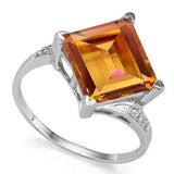 CAPTIVATING 4.17 CT AZOTIC GEMSTONE & 2PCS GENUINE DIAMOND PLATINUM OVER 0.925 STERLING SILVER RING - Wholesalekings.com