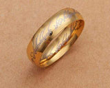 CAPTIVATING HIGH POLISH YELLOW GOLD PLATED BRASS RING - Wholesalekings.com