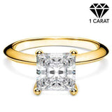 CERTIFIED 1.00 CT DIAMOND MOISSANITE (VS) SOLITAIRE 14KT SOLID GOLD ENGAGEMENT RING - Wholesalekings.com