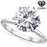CERTIFIED 3.00 CT DIAMOND MOISSANITE (VS) SOLITAIRE 14KT SOLID GOLD ENGAGEMENT RING wholesalekings wholesale silver jewelry