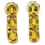 CHARMING 1.38 CT GENUINE YELLOW SAPPHIRE 10K SOLID YELLOW GOLD EARRINGS - Wholesalekings.com