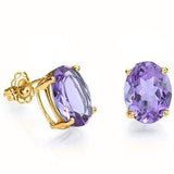 CHARMING 1.40 CT AMETHYST 10K SOLID YELLOW GOLD EARRINGS wholesalekings wholesale silver jewelry