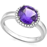 CLASSIC AMETHYSTS & 1/5 CARAT (22 PCS) CREATED WHITE SAPPHIRES 925 STERLING SILV - Wholesalekings.com