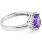 CLASSIC AMETHYSTS & 1/5 CARAT (22 PCS) CREATED WHITE SAPPHIRES 925 STERLING SILV - Wholesalekings.com