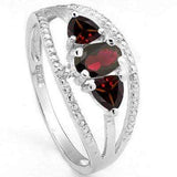 CLASSIC  GARNETS   925 STERLING SILVER RING - Wholesalekings.com