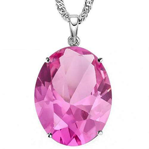CLOSEOUT OFFER: 21.45 CT CREATED PINK SAPPHIRE 10KT SOLID GOLD PENDANT wholesalekings wholesale silver jewelry