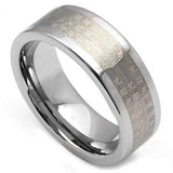 DAZZLING LASER CHINESE CHARACTERS ENGRAVED  CARBIDE TUNGSTEN RING - Wholesalekings.com