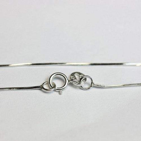 DAZZLING !  WHITE GOLD PLATED 925 STERLING SILVER SNAKE CHAIN- 22 INCHES - Wholesalekings.com