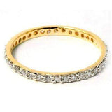 ELEGANT 0.22 CT WHITE DIAMOND 10K SOLID YELLOW GOLD RING - Wholesalekings.com