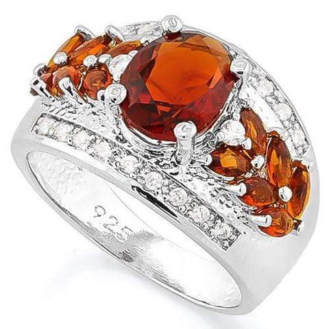 ELEGANT ! CREATED GARNET 925 STERLING SILVER RING - Wholesalekings.com