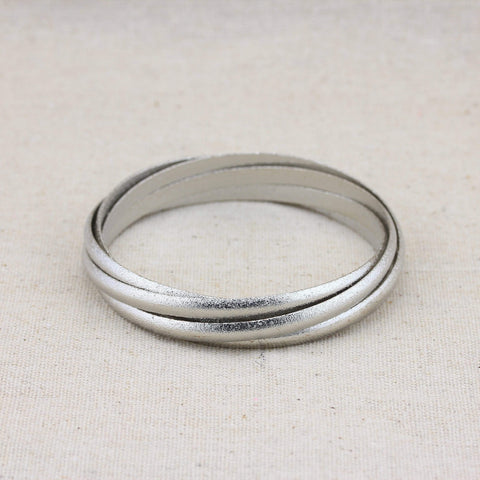 Elegant Silver Toned Multi Linked Alloy Bracelet - Wholesalekings.com
