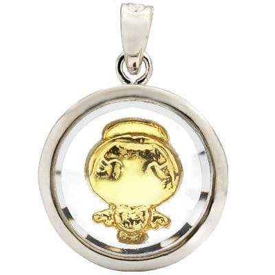 ELITE WHITE GERMAN SILVER PENDANT - Wholesalekings.com