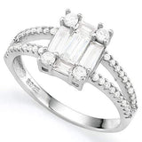 EXCELLENT  1 3/4 CARAT (49 PCS) FLAWLESS CREATED DIAMOND   925 STERLING SILVER HALO RING - Wholesalekings.com