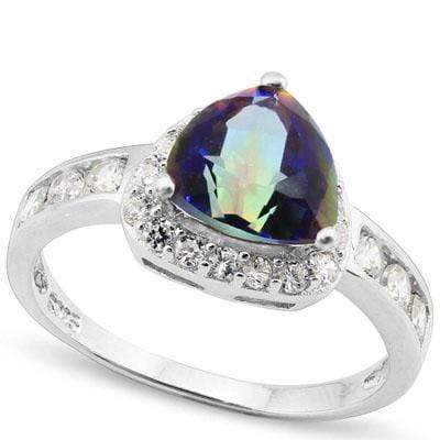 EXCLUSIVE 1.2 CARAT TW (28 PCS) OCEAN MYSTIC GEMSTONE & CUBIC ZIRCONIA PLATINUM - Wholesalekings.com
