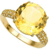 EXCLUSIVE 7.11 CARAT TW (31 PCS) CITRINE & GENUINE DIAMOND 10K SOLID YELLOW GOLD - Wholesalekings.com