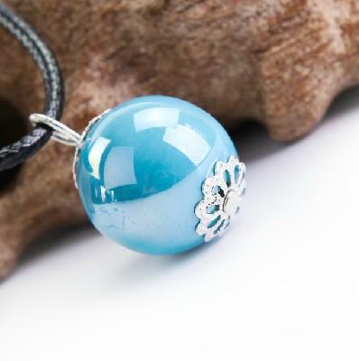 Exotic Fantasy Color HandCrated  Ceramic Pendants with Wax Rope Chain - Wholesalekings.com