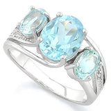 EXQUISITE !  BABY SWISS BLUE TOPAZ   925 STERLING SILVER RING - Wholesalekings.com