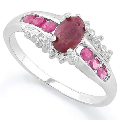 FASCINATING !  RUBY   925 STERLING SILVER RING - Wholesalekings.com
