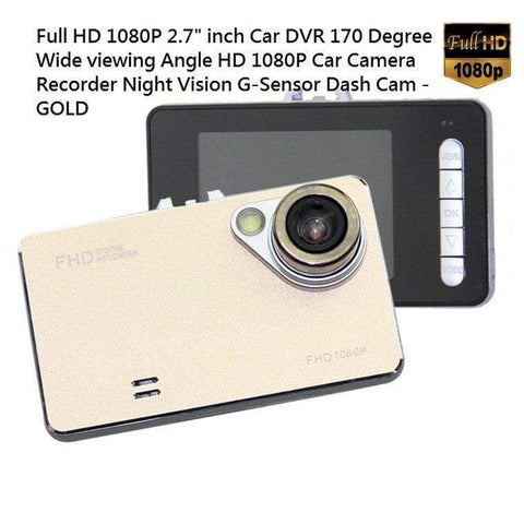 Full HD 1080P 2.7" inch Car DVR 170 Degree Wide viewing Angle HD 1080P Car Camer - Wholesalekings.com
