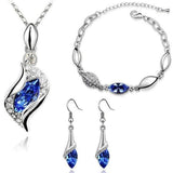 Gifts Sales MODA Elegant Luxury Design New Fashion  Gold Filled Colorful Austrian Crystal Drop Jewelry Sets Women - Wholesalekings.com