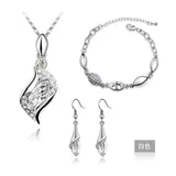 Gifts Sales MODA Elegant Luxury Design New Fashion  Gold Filled Colorful Austrian Crystal Drop Jewelry Sets Women - Wholesalekings.com