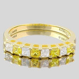 GLAMOROUS! 3/4 CARAT (8 PCS) SAPPHIRE (VS) 9KT SOLID GOLD BAND RING - Wholesalekings.com