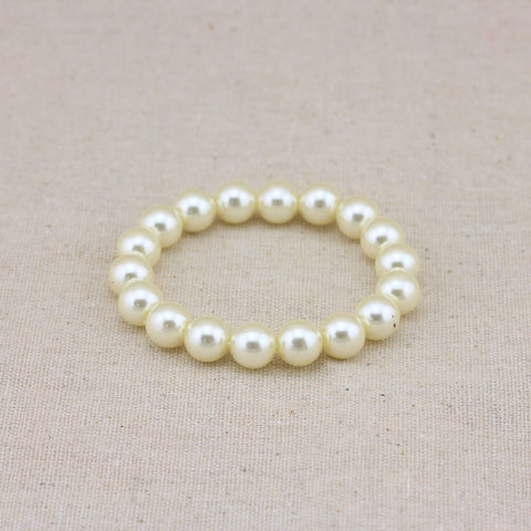 Graceful Faux Pearl Linked Bracelet - Wholesalekings.com