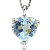 HEAVY 3/5 CARAT BLUE TOPAZ 10KT SOLID GOLD PENDANT - Wholesalekings.com