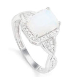 HULKING 1 4/5 CARAT CREATED FIRE OPAL &   GENUINE DIAMONDS 925 STERLING SILVER RING - Wholesalekings.com