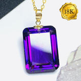 INCREDIBLELY RARE ! HUGE 10.50 CT AMETHYST 18KT SOLID GOLD PENDANT wholesalekings wholesale silver jewelry