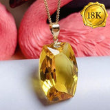 INCREDIBLELY RARE ! HUGE 15.30 CT CITRINE 18KT SOLID GOLD PENDANT wholesalekings wholesale silver jewelry