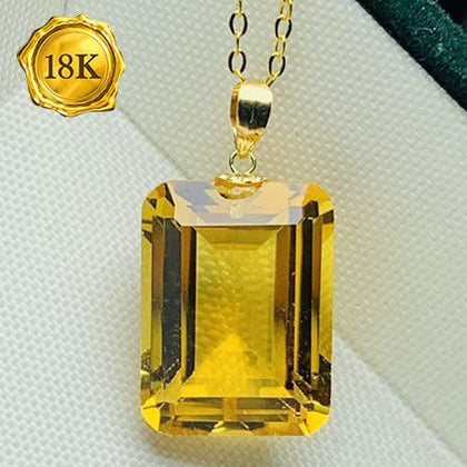 INCREDIBLELY RARE ! HUGE 8.00 CT CITRINE 18KT SOLID GOLD PENDANT wholesalekings wholesale silver jewelry
