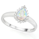 IRRESISTIBLE ! 2/3 CARAT MERCURY MYSTIC TOPAZ & DIAMOND 925 STERLING SILVER RING - Wholesalekings.com