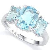 IRRESISTIBLE !  6 1/4 CARAT BABY SWISS BLUE TOPAZ   925 STERLING SILVER RING - Wholesalekings.com