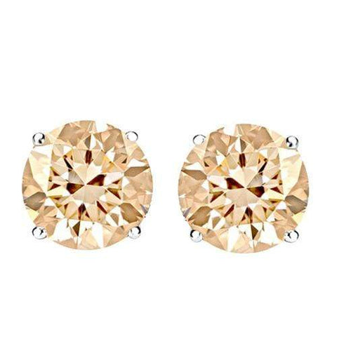 LIMITED ITEM ! 0.66 CT SPARKLING CHOCOLATE DIAMOND 10KT SOLID GOLD EARRINGS STUD wholesalekings wholesale silver jewelry