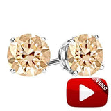 LIMITED ITEM ! 0.66 CT SPARKLING CHOCOLATE DIAMOND 10KT SOLID GOLD EARRINGS STUD wholesalekings wholesale silver jewelry