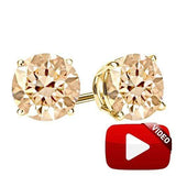 LIMITED ITEM ! 0.78 CT SPARKLING CHOCOLATE DIAMOND 10KT SOLID GOLD EARRINGS STUD wholesalekings wholesale silver jewelry