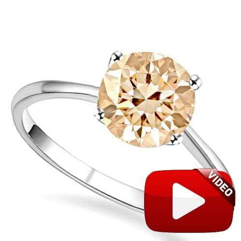 1/3 CT SPARKLING CHOCOLATE DIAMOND SOLITAIRE 10KT SOLID GOLD ENGAGEMENT RING - Wholesalekings.com