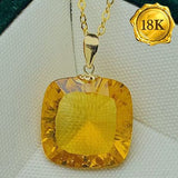 LUXURIANT ! 8.00 CT CITRINE 18KT SOLID GOLD PENDANT wholesalekings wholesale silver jewelry