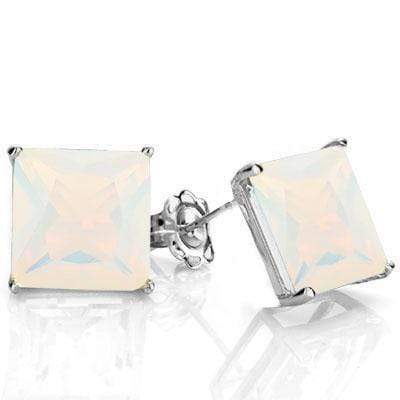 MAGNIFICENT 1 CARAT CREATED FIRE OPAL 10KT SOLID GOLD EARRINGS - Wholesalekings.com